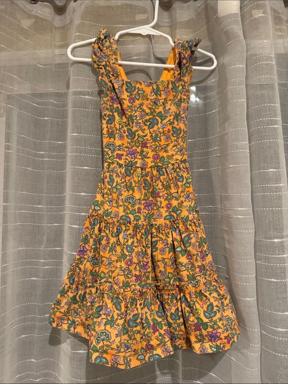 Polo by Ralph Lauren Yellow Floral Ruffle-Strap Tiered Dress